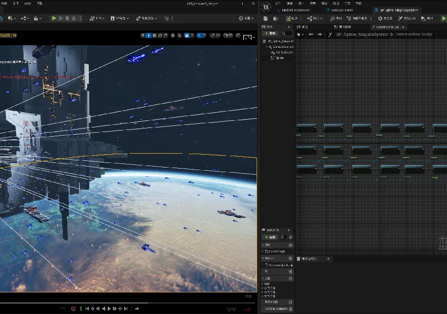 UE 编辑器中的 PCG 程序化布置与场景摆放界面